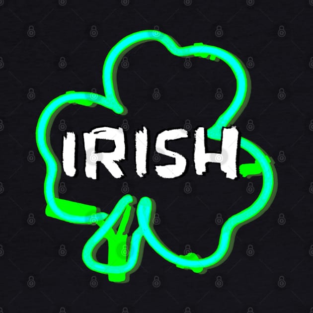 Irish Neon Shamrock by badlydrawnbabe